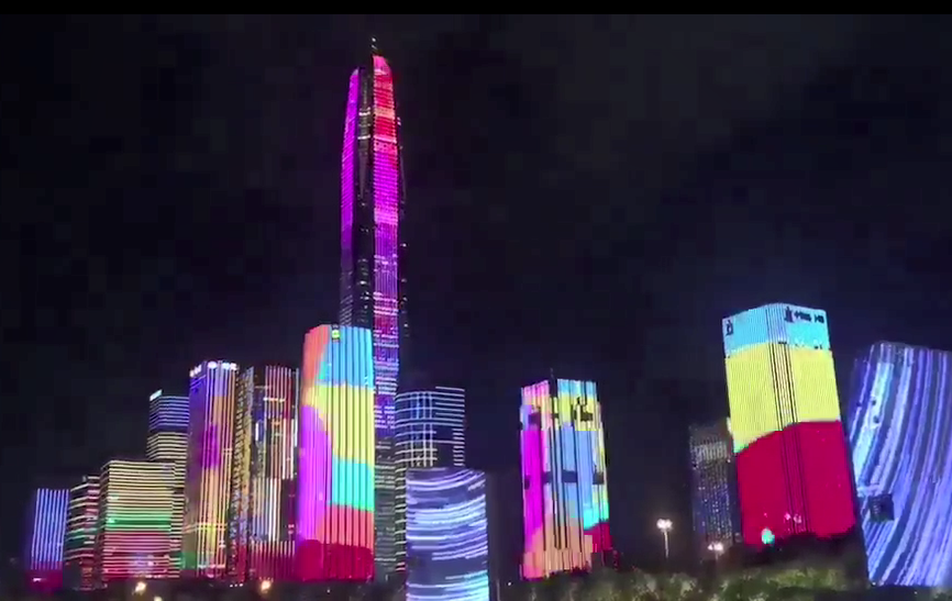 灯光璀璨耀鹏城，深圳特区成立40周年LED灯光秀